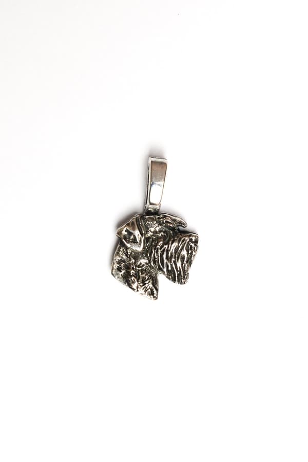 Schnauzer, Schnauzer I - halsband med en hund, silverpläterat hänge för en hundälskare, subtila smycken från Art-Dog