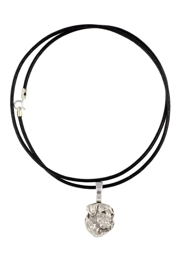 Labrador Retriever - halsband med en hund, silverpläterat hänge för en hundälskare, subtila smycken från Art-Dog