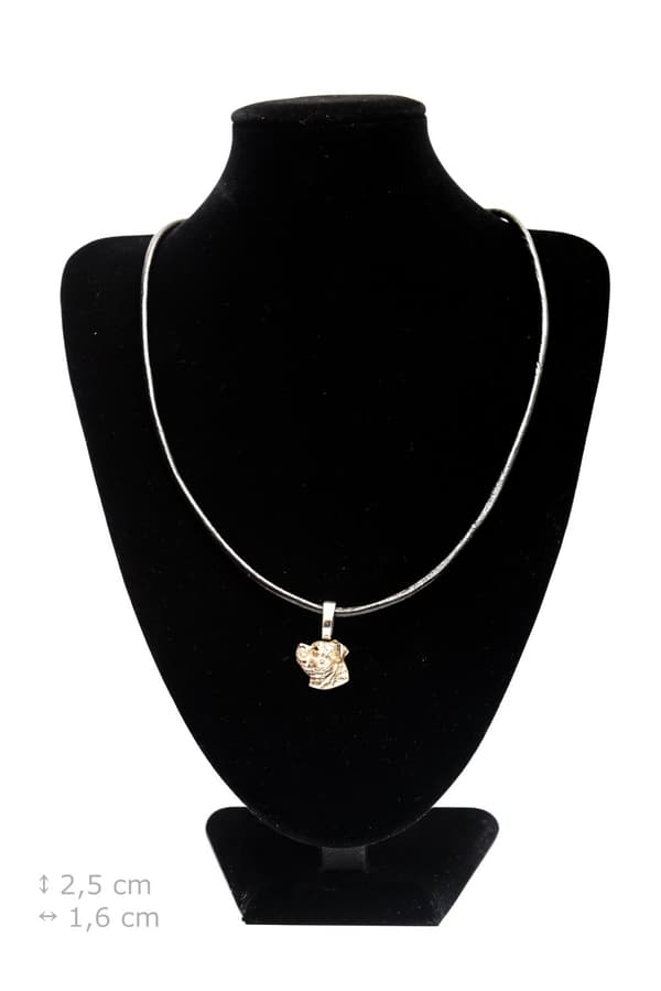 Staffordshire Bull Terrier, Staffik, Staffi - halsband med hund, silverpläterat hänge för en hundälskare, subtila smycken från Art-Dog