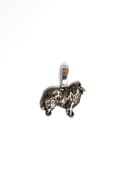 Miniatyrbild 2 av 4: Långhårig Scottish Shepherd, Collie rough - halsband med en hund, silverpläterat hänge för en hundälskare, subtila smycken från Art-Dog