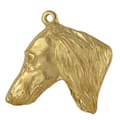 Pikkukuva 3 / 6: Persianvinttikoira, Saluki - kaulakoru koiran kanssa lahjarasiassa, kullattu riipus koirafanille, katseenvangitsija Art-Dog koruja