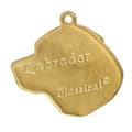 Miniatyrbild 4 av 6: Labrador Retriever - halsband med en hund i presentask, guldpläterat hänge för en hundfantast, iögonfallande Art-Dog-smycken