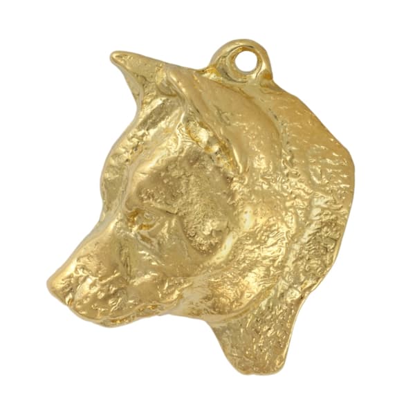 Shiba Inu - halsband med en hund i presentask, guldpläterat hänge för en hundfantast, iögonfallande Art-Dog-smycken
