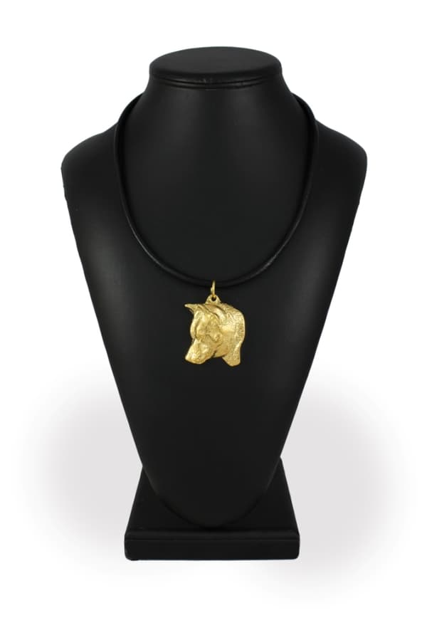Shiba Inu - halsband med en hund i presentask, guldpläterat hänge för en hundfantast, iögonfallande Art-Dog-smycken