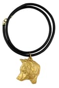 Miniatyrbild 2 av 6: Shiba Inu - halsband med en hund i presentask, guldpläterat hänge för en hundfantast, iögonfallande Art-Dog-smycken