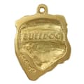 Pikkukuva 3 / 5: Englanninbulldog, Bulldog II - kaulakoru koiran kanssa lahjarasiassa, kullattu riipus koiran fanille, katseenvangitsija Art-Dog koruja