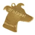 Miniatyrbillede 3 af 5: Whippet, engelsk Greyhound - halskæde med en hund i gaveæske, forgyldt vedhæng til en hundefan, iøjnefaldende Art-Dog smykker