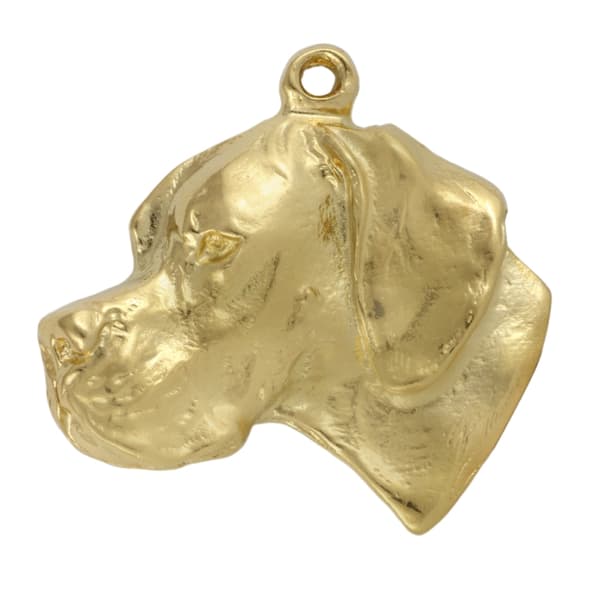Pointer I - halsband med hund i presentask, guldpläterat hänge för en hundfantast, iögonfallande Art-Dog-smycken
