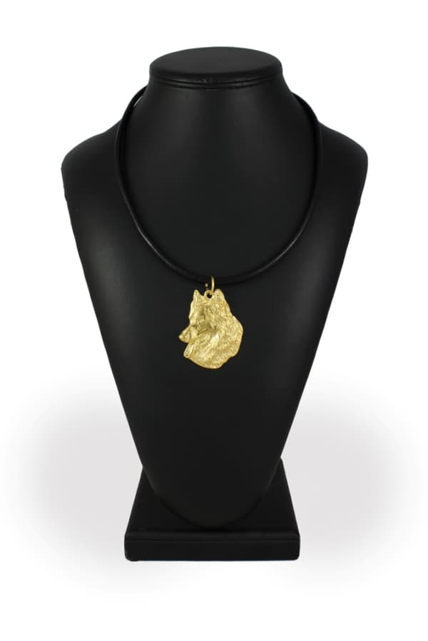 Belgian Shepherd Dog, Belgian Mountain Dog - halsband med en hund i presentask, guldpläterat hänge för en hundfantast, iögonfallande Art-Dog smycken