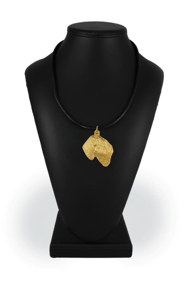 Russian Black Terrier - halsband med en hund i presentförpackning, guldpläterat hänge för en hundfantast, iögonfallande Art-Dog-smycken