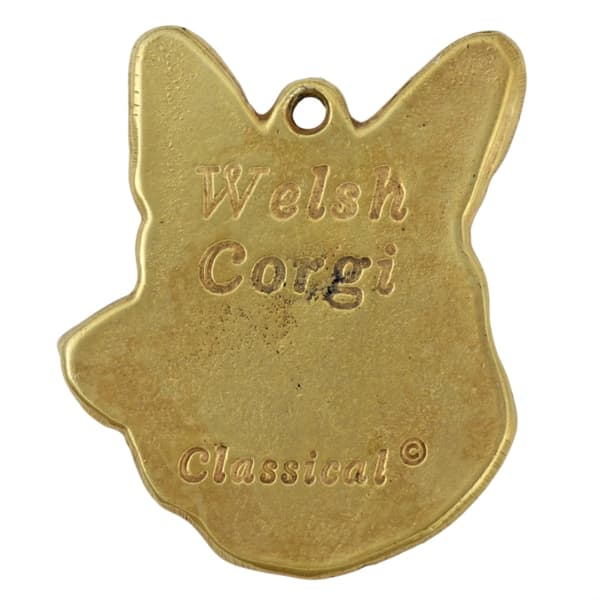 Cardigan Welsh Corgi - halsband med en hund i presentförpackning, guldpläterat hänge för en hundfantast, iögonfallande Art-Dog-smycken
