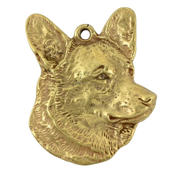 Cardigan Welsh Corgi - halsband med en hund i presentförpackning, guldpläterat hänge för en hundfantast, iögonfallande Art-Dog-smycken