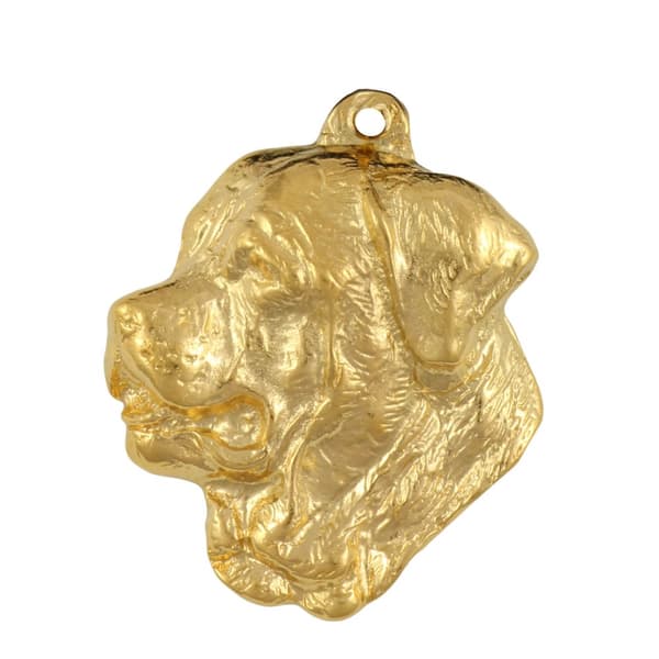 Tosa Inu, Tosa-inu, Japanese Mastiff - halsband med en hund i presentask, guldpläterat hänge för en hundfantast, iögonfallande Art-Dog-smycken