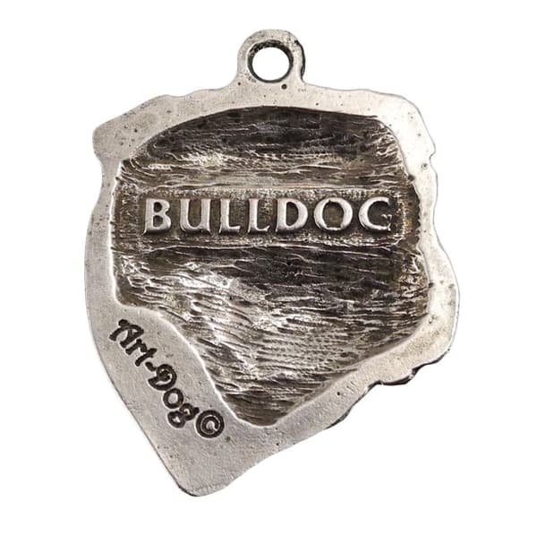 Engelsk Bulldog, Bulldog I - halskæde med en hund i gaveæske, forsølvet medaljon til en hundefan, iøjnefaldende Art-Dog vedhæng