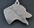 Miniatyrbild 4 av 8: Dalmatian, Dalmatian Pointer - halsband med en hund i presentask, silverpläterad medaljong för en hundfantast, iögonfallande Art-Dog-hänge