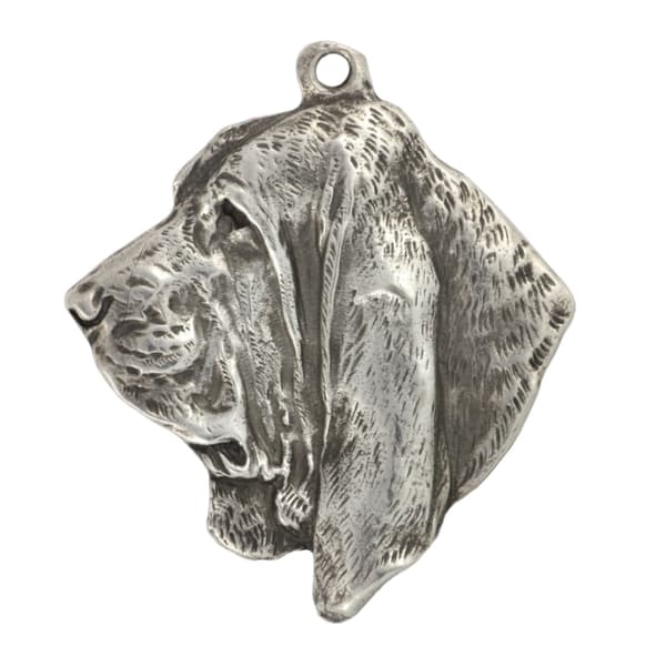 Basset Hound I - ett halsband med en hund i en presentask, en silverpläterad medaljong för en hundfantast, ett iögonfallande hänge från Art-Dog