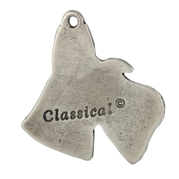Skotsk terrier, Aberdeen Terrier I - halsband med en hund i presentask, silverpläterad medaljong för en hundfantast, iögonfallande hänge från Art-Dog