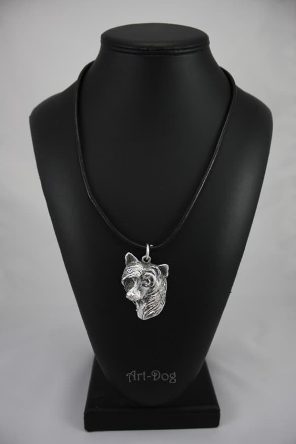 Chinese Crested Dog - halsband med en hund i presentask, silverpläterad medaljong för en hundfantast, attraktivt hänge från Art-Dog