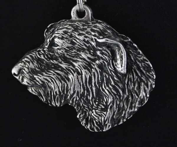 Irländsk varghund, irländsk varghund I - halsband med en hund i presentask, silverpläterad medaljong för en hundfantast, snyggt hänge från Art-Dog