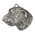 Miniatyrbild 7 av 8: Irländsk varghund, irländsk varghund I - halsband med en hund i presentask, silverpläterad medaljong för en hundfantast, snyggt hänge från Art-Dog