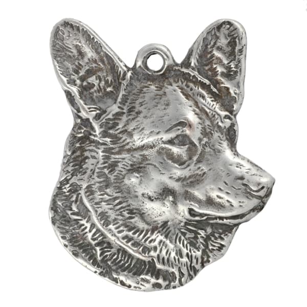 Cardigan Welsh Corgi - ett halsband med en hund i en presentask, en silverpläterad medaljong för en hundfantast, ett iögonfallande hänge från Art-Dog