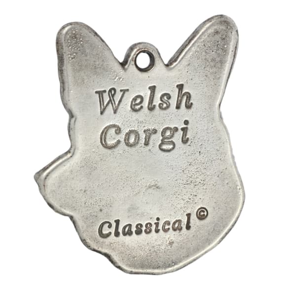 Cardigan Welsh Corgi - ett halsband med en hund i en presentask, en silverpläterad medaljong för en hundfantast, ett iögonfallande hänge från Art-Dog