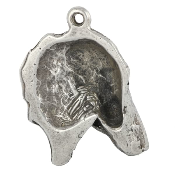 Afrikansk vinthund, Azawakh II - halsband med en hund i presentask, silverpläterad medaljong för en hundfantast, iögonfallande Art-Dog-hänge