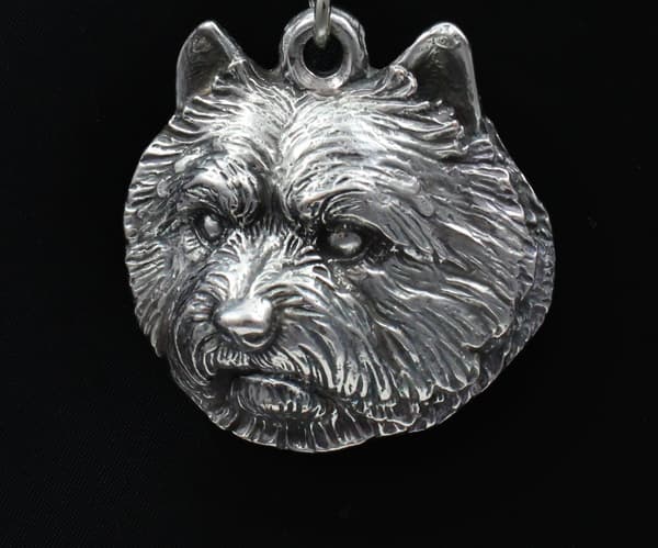 Norwich Terrier - ett halsband med en hund i en presentask, en silverpläterad medaljong för en hundfantast, ett iögonfallande hänge från Art-Dog