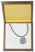 Miniatyrbild 1 av 8: Norwich Terrier - ett halsband med en hund i en presentask, en silverpläterad medaljong för en hundfantast, ett iögonfallande hänge från Art-Dog