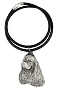 Miniatyrbillede 2 af 6: Clumber Spaniel - en halskæde med en hund i en gaveæske, en sølvbelagt medaljon til en hundefan, et iøjnefaldende vedhæng fra Art-Dog