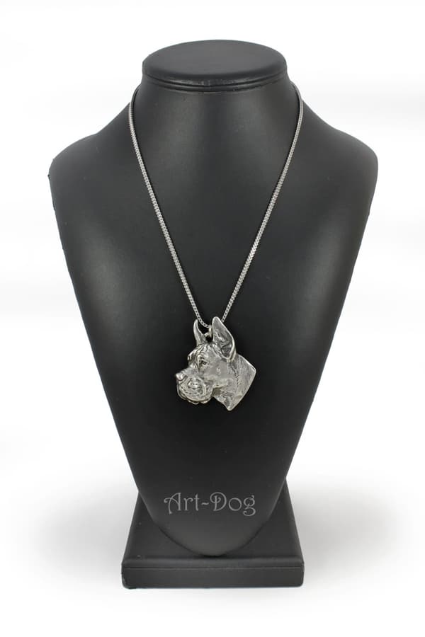 Great Dane I - halsband med en hund, hundhänge på en silverkedja, unika Art-Dog-smycken
