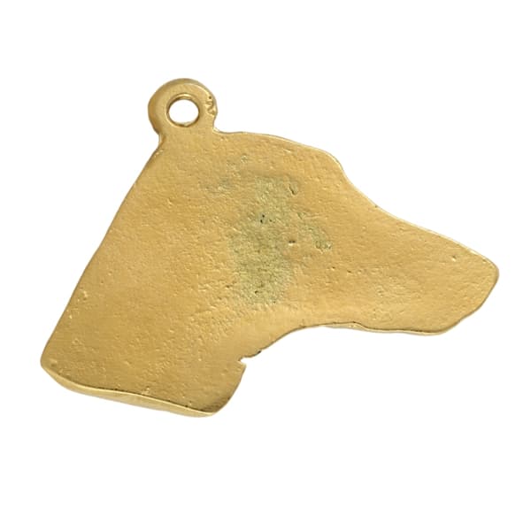Afrikansk vinthund, Azawakh - halsband med en hund i presentförpackning, guldpläterat hänge för en hundfantast, iögonfallande Art-Dog-smycken