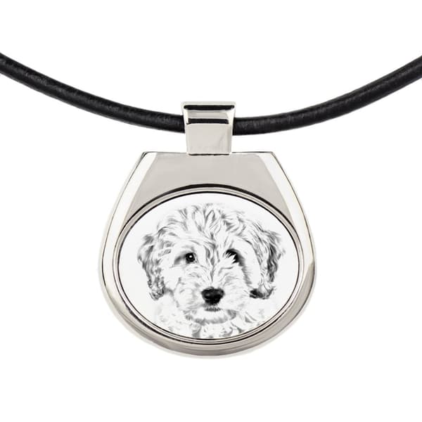 Cockapoo, Cockerpoo, Spoodle - kaulakoru koiran kanssa, persoonallinen riipus valokuvalla, Art-Dogin ainutlaatuinen kaulakoru naisille ja miehille