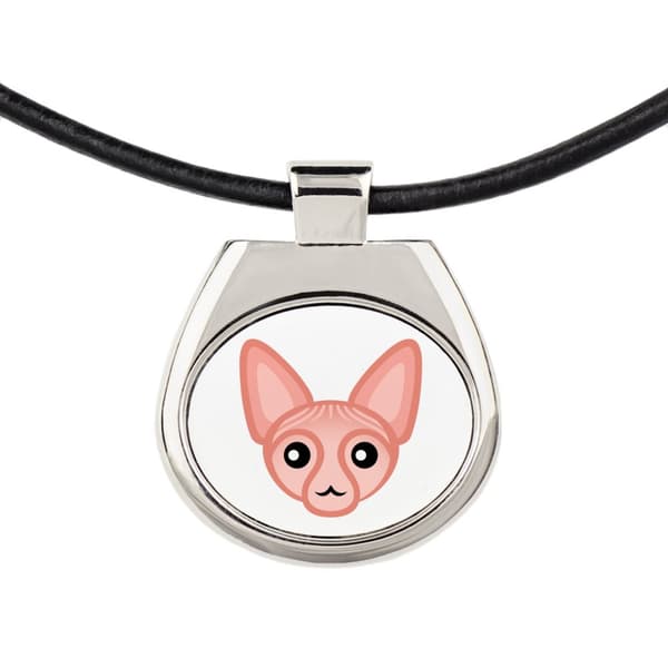 Sphinx - hängande halsband med grafik på en remkedja från Art-Dog