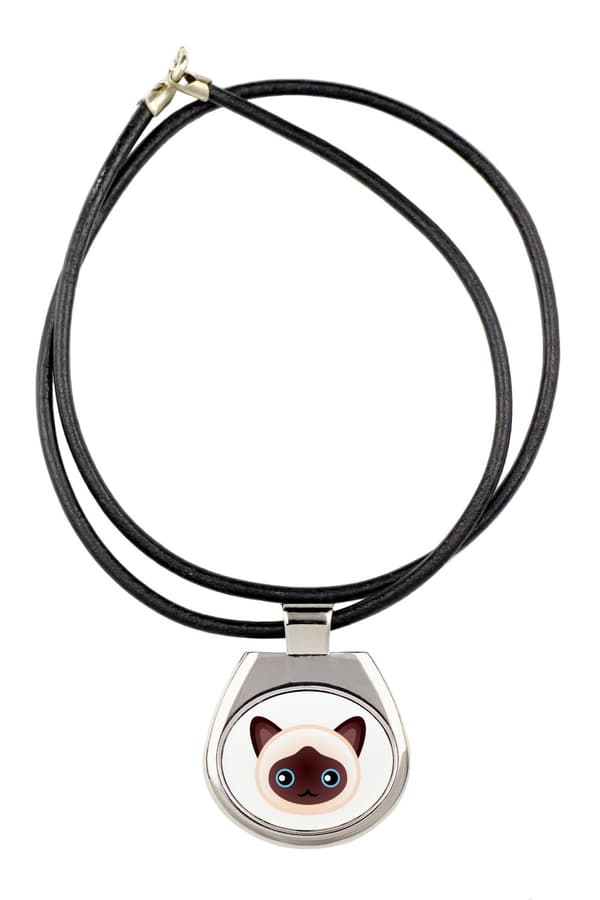 Birman - hängande halsband med grafik på en remkedja från Art-Dog