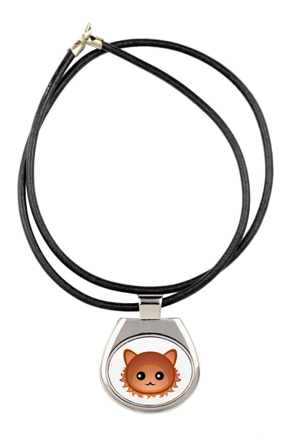 Laperm - hängande halsband med grafik på en remkedja från Art-Dog