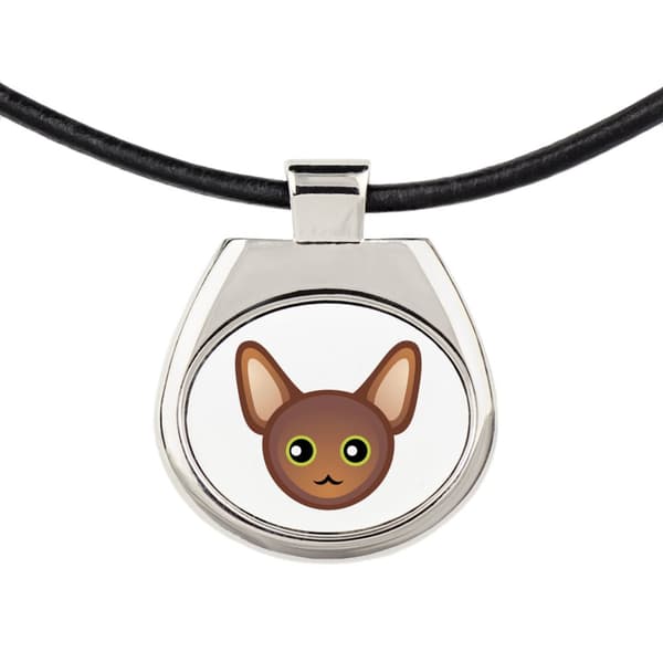 Orientaliskt - hängande halsband med grafik på en remkedja från Art-Dog