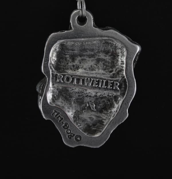 Rottweiler I - halsband med en hund, hundhänge på en silverkedja, unika Art-Dog-smycken