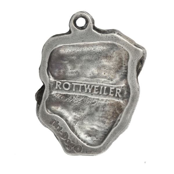 Rottweiler I - halsband med en hund, hundhänge på en silverkedja, unika Art-Dog-smycken