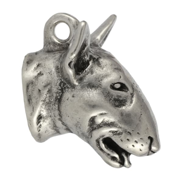 Bull terrier, Bull Terrier I - halsband med en hund, hundhänge på en silverkedja, unika Art-Dog smycken