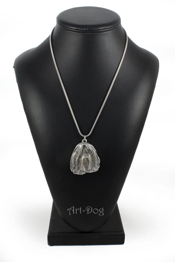Shih Tzu, Shi tsu, Shi-Tzu, Szi-cu, Szitzu - halsband med en hund, hundhänge på en silverkedja, unika Art-Dog-smycken