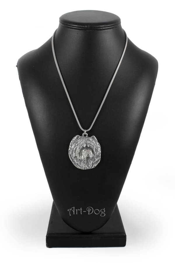 Chow Chow - halsband med en hund, hundhänge på en silverkedja, unika Art-Dog-smycken