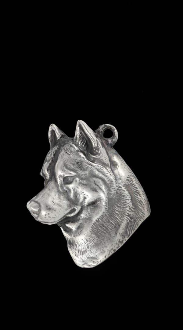 Siperianhusky, Siperianhusky - kaulakoru koiran kanssa, koirariipus hopeaketjussa, ainutlaatuiset Art-Dog-korut