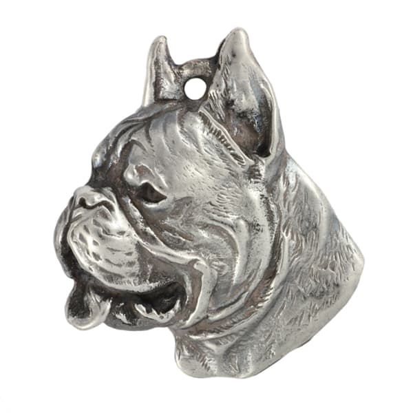 Boxer, Boxer - kaulakoru koiran kanssa, koiran riipus hopeaketjussa, ainutlaatuiset Art-Dog korut