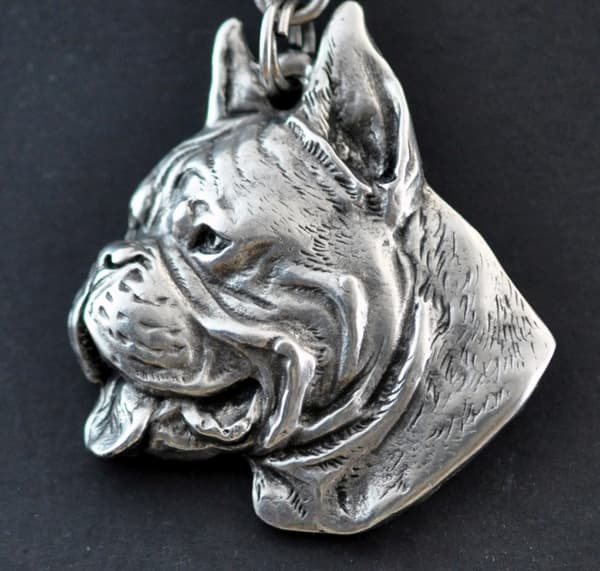 Boxer, Boxer - kaulakoru koiran kanssa, koiran riipus hopeaketjussa, ainutlaatuiset Art-Dog korut