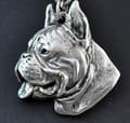 Pikkukuva 2 / 8: Boxer, Boxer - kaulakoru koiran kanssa, koiran riipus hopeaketjussa, ainutlaatuiset Art-Dog korut