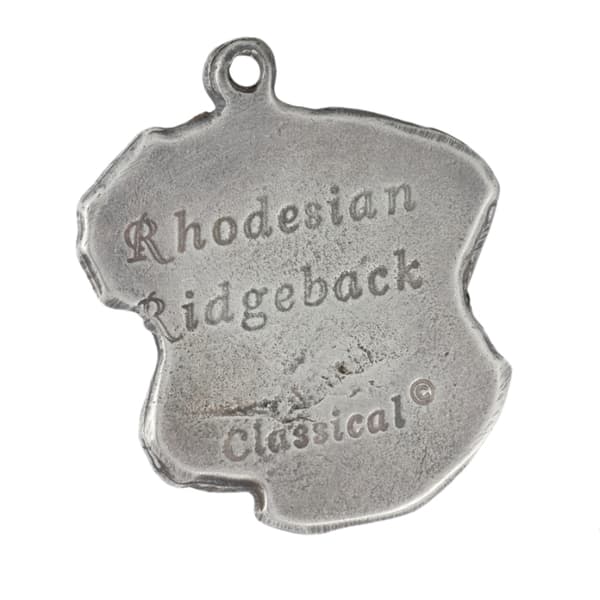 Rhodesian Ridgeback, afrikansk lejonhund - halsband med en hund, hundhänge på en silverkedja, unika Art-Dog-smycken