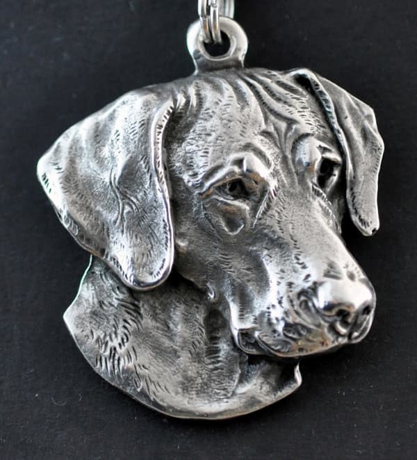 Rhodesian Ridgeback, afrikansk lejonhund - halsband med en hund, hundhänge på en silverkedja, unika Art-Dog-smycken