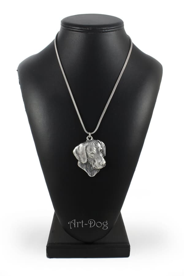 Rhodesian Ridgeback, afrikansk lejonhund - halsband med en hund, hundhänge på en silverkedja, unika Art-Dog-smycken