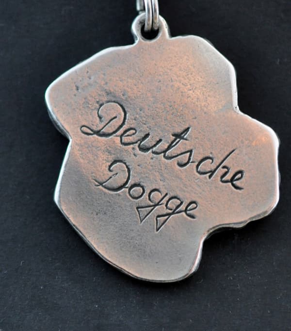 Grand Danois - halsband med en hund, hundhänge på en silverkedja, unika Art-Dog-smycken